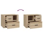 vidaXL Table de chevet Chêne sonoma 60x36x45 cm Bois d'ingénierie