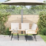 vidaXL Ensemble de canapé de jardin 2 Pièces Naturel polyrotin