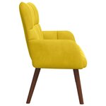 vidaXL Sofa 2 places Jaune 115 x 61 x 87 cm Velours (V)
