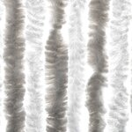 vidaXL Rideau anti-mouches gris clair et blanc 118x220 cm chenille