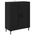 vidaXL Haut Armoire 2 Pièces Chêne noir Bois d'ingénierie