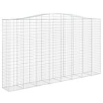 vidaXL Paniers à gabions arqués 5 Pièces 400x50x220/240 cm Fer galvanisé