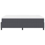 vidaXL Lit Box Spring avec matelas gris foncé  140 x 200 cm  tissu côtelé