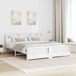 vidaXL Cadre de lit Blanc 180 x 200 cm Bois massif en pin