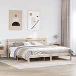 vidaXL Cadre de lit avec tête de lit sans matelas 200x200 cm