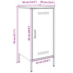vidaXL Buffets 2 Pièces vert olive 36x39x79 cm acier