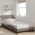 vidaXL Cadre de lit Dover taupe 100x200 cm tissu