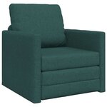 vidaXL Canapé-Lit 60cm Vert foncé tissu