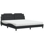 vidaXL Lit avec matelas Zadar noir 180x200 cm similicuir