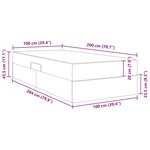 vidaXL Lit avec rangement et matelas Gris foncé 100 x 200 cm Polyester