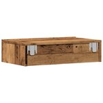 vidaXL Meubles TV avec éclairage LED 2 Pièces vieux bois 60x35x15 5 cm