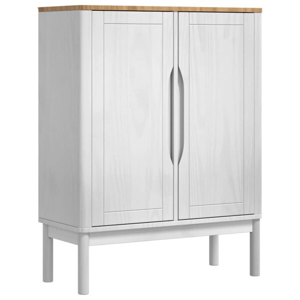 vidaXL Buffet FLORO Blanc 70 x 30 x 70 5 cm Bois de Pin Massif