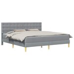 vidaXL Cadre de lit avec matelas Gris clair 200 x 200 cm Tissu