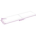 vidaXL Dessus de table marron foncé bois chêne massif traité