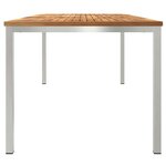 vidaXL Table à manger d'extérieur Marron Bois de teck solide