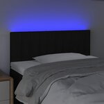 vidaXL Tête de lit à LED Noir 80x5x78/88 cm Tissu