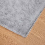 vidaXL Tapis en Fourrure Synthétique de Lapin Olite Gris 80 x 250 cm