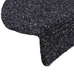 vidaXL Tapis autoadhésifs de marches 5 Pièces Noir 56x17x3 cm Aiguilleté