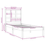 vidaXL Cadre de lit sans matelas blanc 90x190 cm bois massif