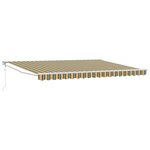 vidaXL Store Rétractable Automatique Vert et Jaune 450x300 cm