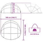 vidaXL Dôme de piscine Transparent 500 x 500 x 236 cm PVC
