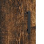 vidaXL Buffet haut Chêne fumé 34 5x34x180 cm Bois d'ingénierie