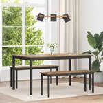 vidaXL Table de salle à manger / Table de repas MÉTAL