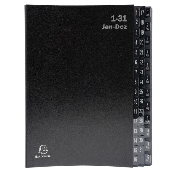 Trieur rigide économique 32 compartiments alphanumériques 24 x 34 Noir x 4 EXACOMPTA