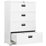 vidaXL Classeur Blanc 90x46x134 cm Acier