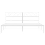 vidaXL Cadre de lit métal sans matelas et tête de lit blanc 183x213 cm