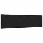 vidaXL Coussin de tête de lit noir 180 cm tissu