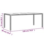 vidaXL Ensemble à manger de jardin et coussins 9Pièces beige rotin acacia