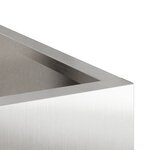 vidaXL Cache-pot de jardin Argent 50 x 32 x 40 cm Acier inoxydable