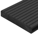 vidaXL Embouts de terrasse 10 Pièces Noir Plastique