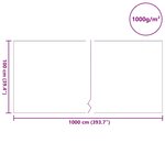 vidaXL Polaire pour Piscine Gris 1 x 10 m Polyester et coton