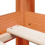 vidaXL Lit haut avec toit cire marron 90x200 cm bois de pin massif