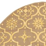 vidaXL Jupe de sapin de Noël de luxe avec chaussette Jaune 150cm Tissu