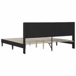 vidaXL Cadre de lit avec tête de lit Noir 180 x 200 cm Velours