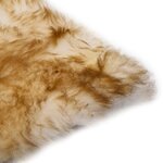 vidaXL Coussins de chaise lot de 2 Mélange de marron Mouton véritable