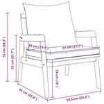 vidaXL Chaise de jardin avec coussin 2 Pièces Marron Bois d'acacia massif