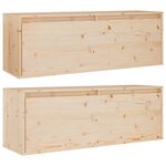 vidaXL Armoires murales 2 Pièces 100x30x35 cm Bois de pin massif