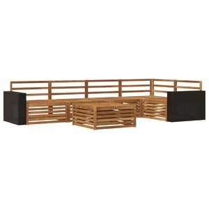 vidaXL Ensemble de canapés d'extérieur 6 pc Naturel