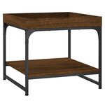 vidaXL Table basse chêne marron 49 5x49 5x45 cm bois d'ingénierie