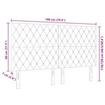 vidaXL Tête de lit gris foncé en velours avec boutons en cristal  180 cm
