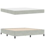 vidaXL Cadre de lit avec matelas Gris clair 180 x 200 cm tissu