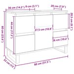 vidaXL Armoire de lavabo salle de bain gris béton 80x33x60 cm