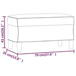 vidaXL Banc Noir 70x35x41 cm Similicuir