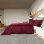 vidaXL Ensemble de housse de couette Bordeaux 155x220 cm Microfibre