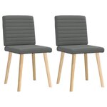 vidaXL Chaises à manger lot de 2 gris foncé tissu