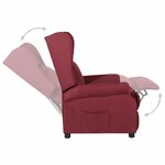 vidaXL Fauteuil inclinable Rouge bordeaux Tissu